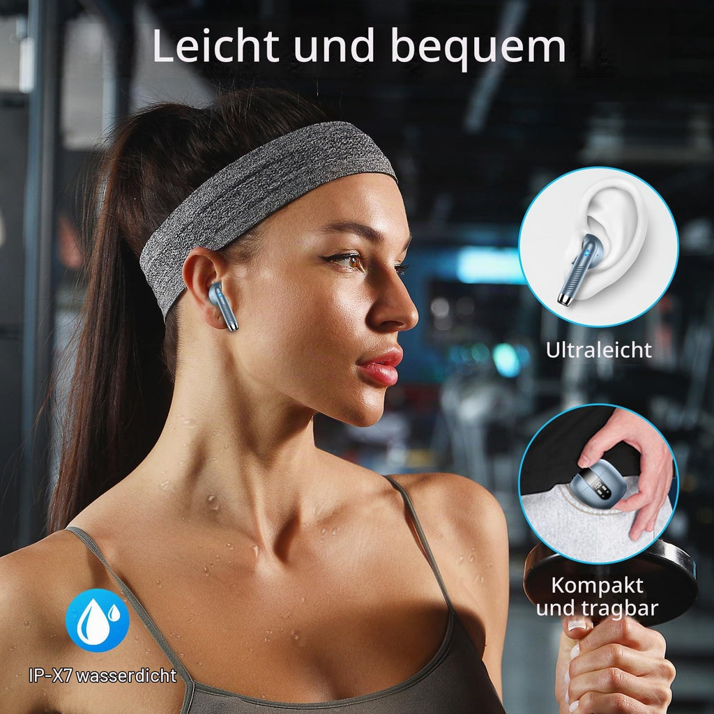 Drsaec Bluetooth Kopfhörer, In Ear Kopfhörer Kabellos Bluetooth 5.4