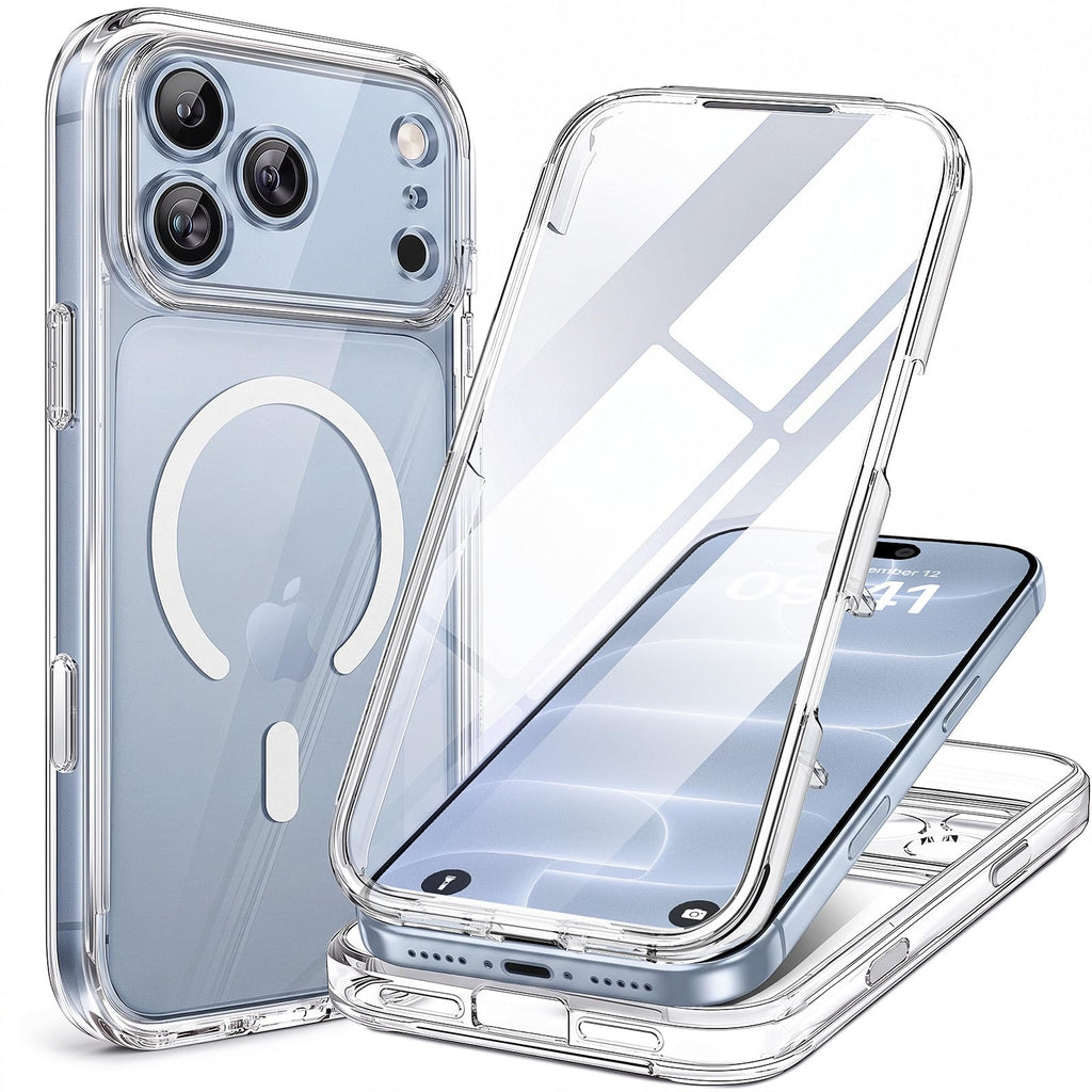 Miracase für iPhone 17 Hülle 6,3 Zoll,360 Grad Komplettschutz,Schwarz
