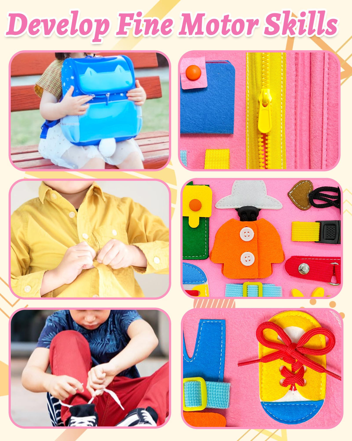 Exorany Busy Board Montessori Toys for Toddler Boy Girl Gifts Busy Book
