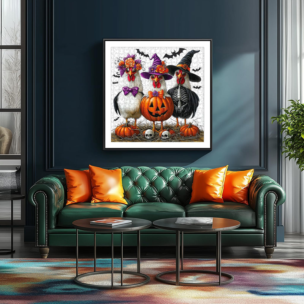 Blueforest Halloween 1000 Piece Jigsaw Puzzle for Adults - Spooky Ghosts, Skeletons, Pumpkins, Witch & Haunted House Puzzle, Challenging Fun Adult Puzzles for Relaxation, Decor & Gifts