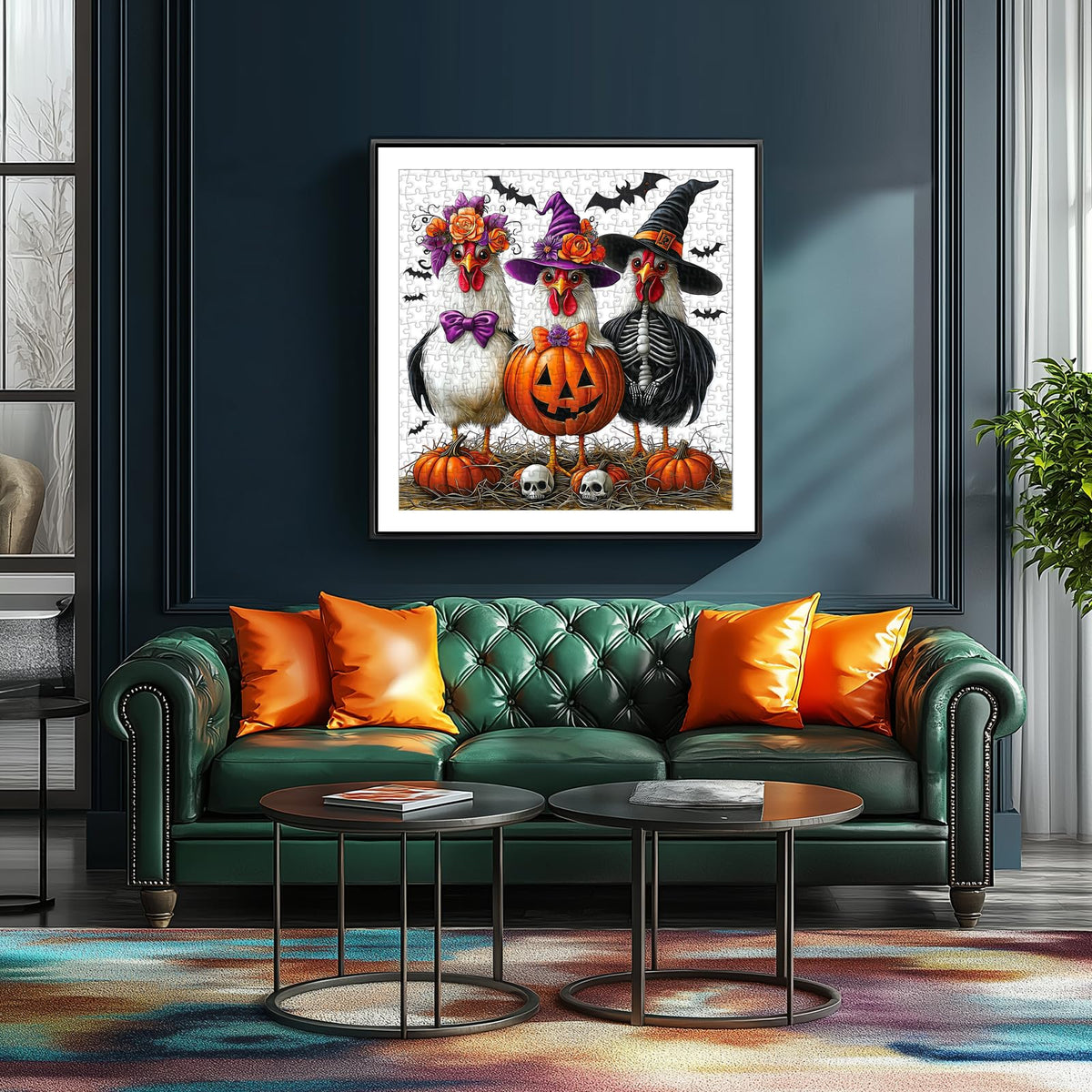 Blueforest Halloween 1000 Piece Jigsaw Puzzle for Adults - Spooky Ghosts, Skeletons, Pumpkins, Witch & Haunted House Puzzle, Challenging Fun Adult Puzzles for Relaxation, Decor & Gifts