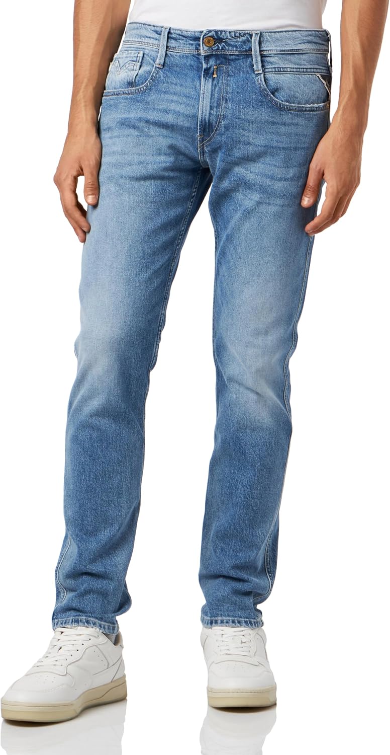 Replay Herren Jeans Anbass Slim-Fit mit Comfort Stretch