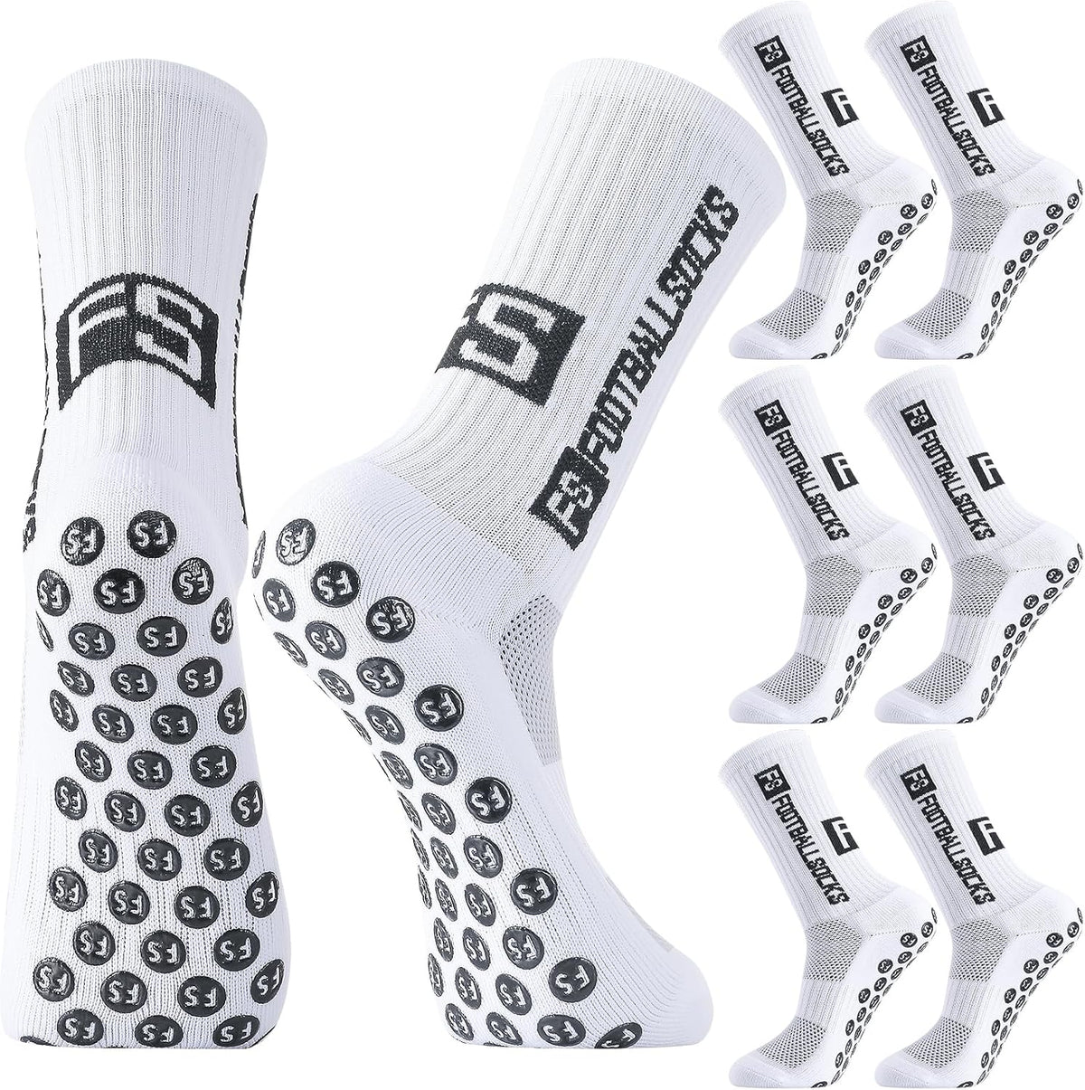 FANTESI 3 Paare Fußballsocken für Herren Damen,Sportsocken Fußball