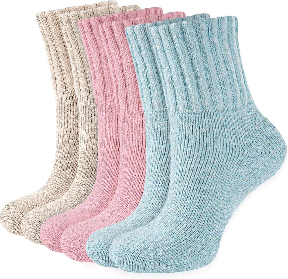 Niorasen Damen Thermo-Socken, 3 Paar vollgepolstert, gemütliches Wintergeschenk