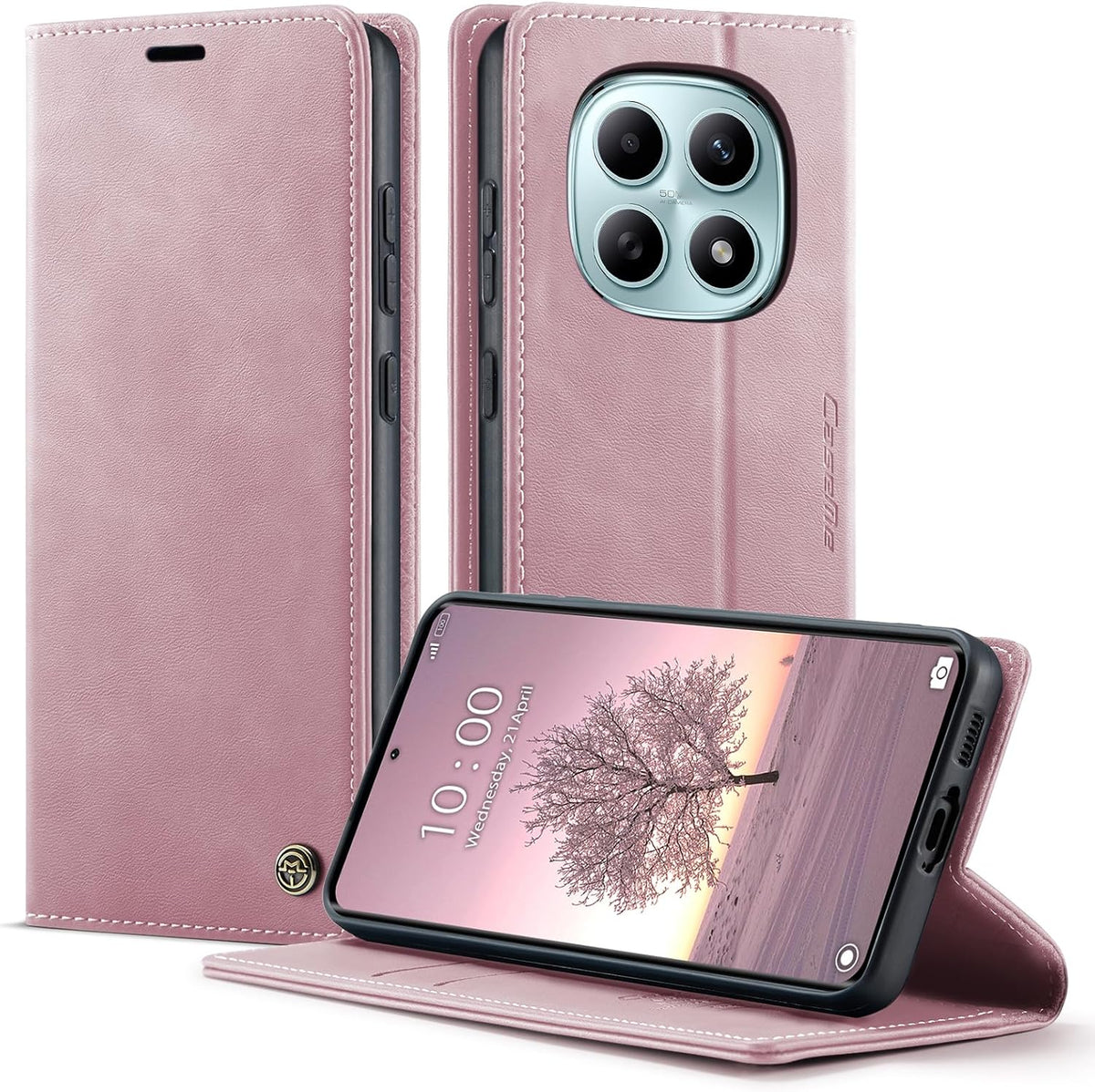 Handyhülle für Honor Magic 6 Pro hülle Premium PU klapphülle RFID Lederhülle Faltbare Schutzhülle Kartenfach Standfunktion Handytasche hülle Honor Magic 6 Pro 5G - Schwarz