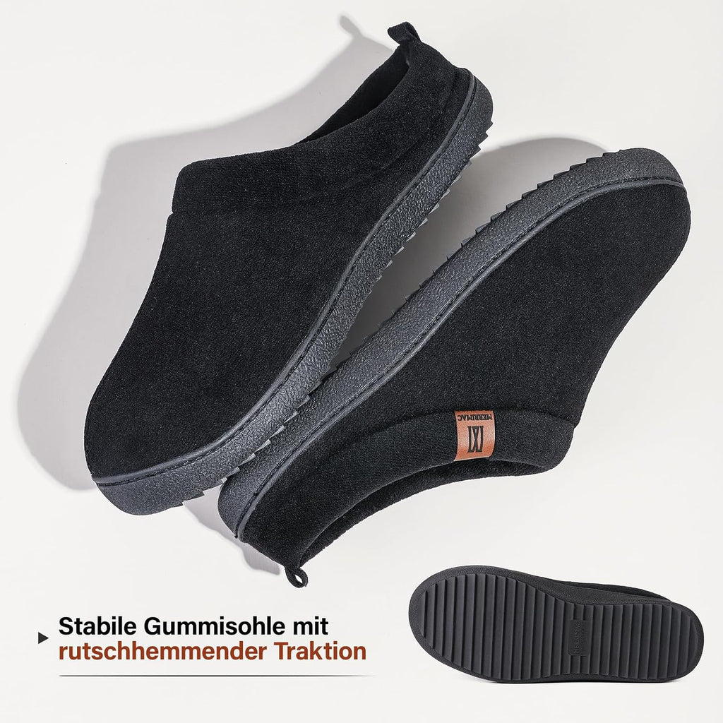 MERRIMAC Herren Hausschuhe Memory-Schaum Rutschfest Bequem