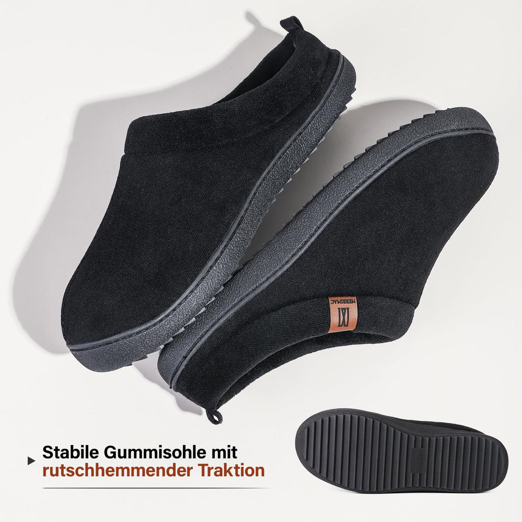 MERRIMAC Herren Hausschuhe Memory-Schaum Rutschfest Bequem