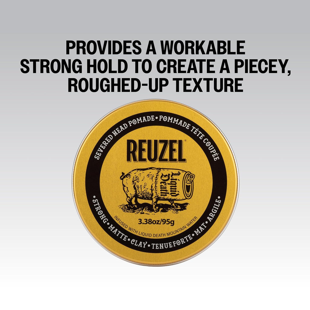 Reuzel Faserpomade, geringer Glanz, fester Halt, texturiertes, volleres Aussehen, im Laufe des Tages leicht neu frisierbar, 3,38 oz/95 g