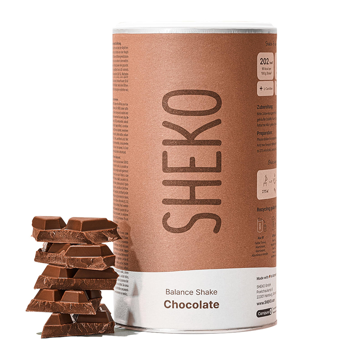 SHEKO Balance Shake Erdbeere – Mahlzeitersatz & Abnehmshake – 378 g