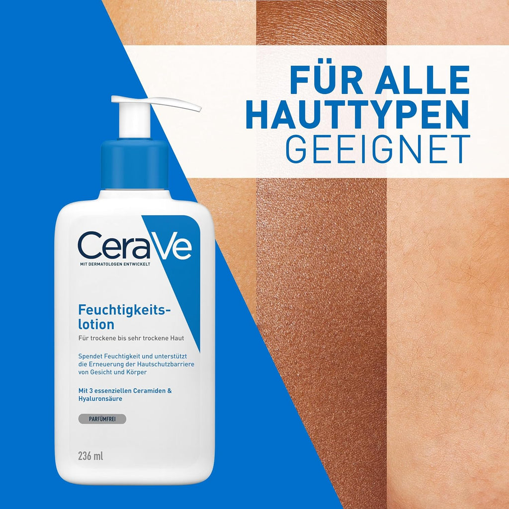 CeraVe Feuchtigkeitslotion für trockene Haut, Körper & Gesicht