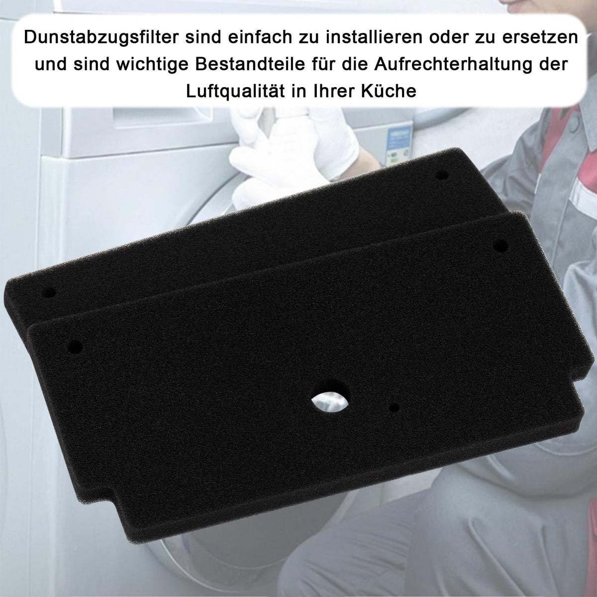 4 Stück 12022801 Schwammfilter Trockner Filter Wäschetrockner Sockelfilter