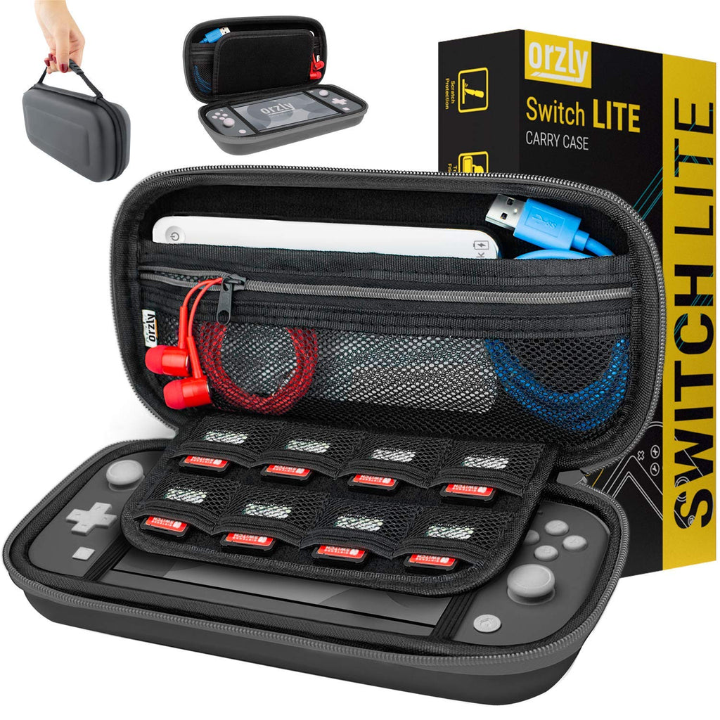 Orzly Tragetasche kompatibel mit Nintendo Switch Lite (2019) – Aufbewahrungstasche - Hartschalen Case/Hülle/Schutzhülle für die Verwendung mit der Nintendo Switch Lite Konsole & Accesoires - ROSA
