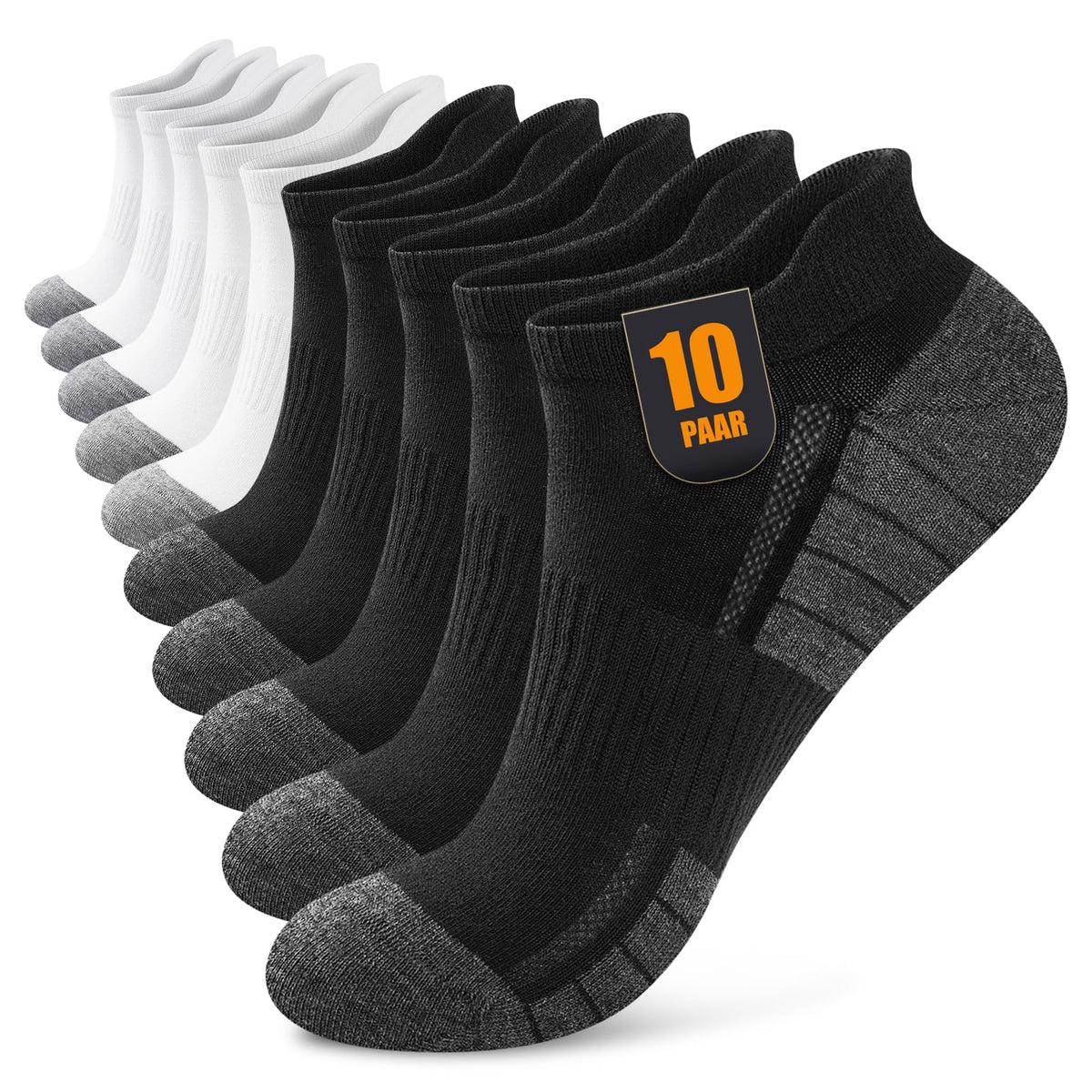 Sneaker Socken Herren Damen 10/20 Paar – Atmungsaktive Sportsocken