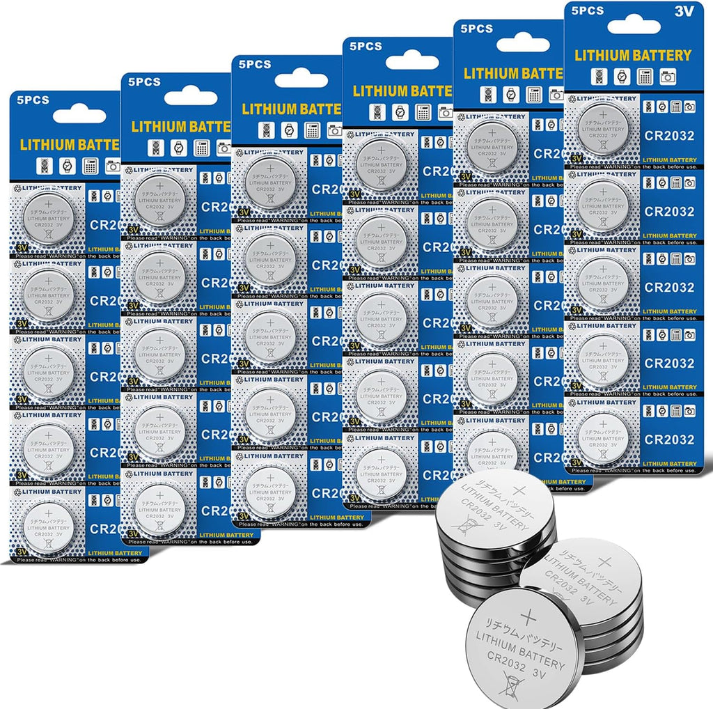 CR 2032 30er Votivkerzen,CR2032 Batterien 3V Lithium-Knopfzelle,Teelichter, Video, Computer, Rechner, IC-Karten