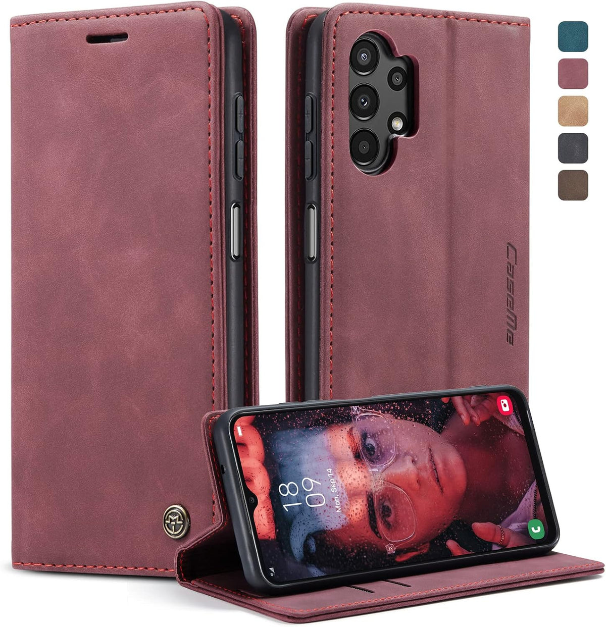 Handyhülle für Honor Magic 6 Pro hülle Premium PU klapphülle RFID Lederhülle Faltbare Schutzhülle Kartenfach Standfunktion Handytasche hülle Honor Magic 6 Pro 5G - Schwarz