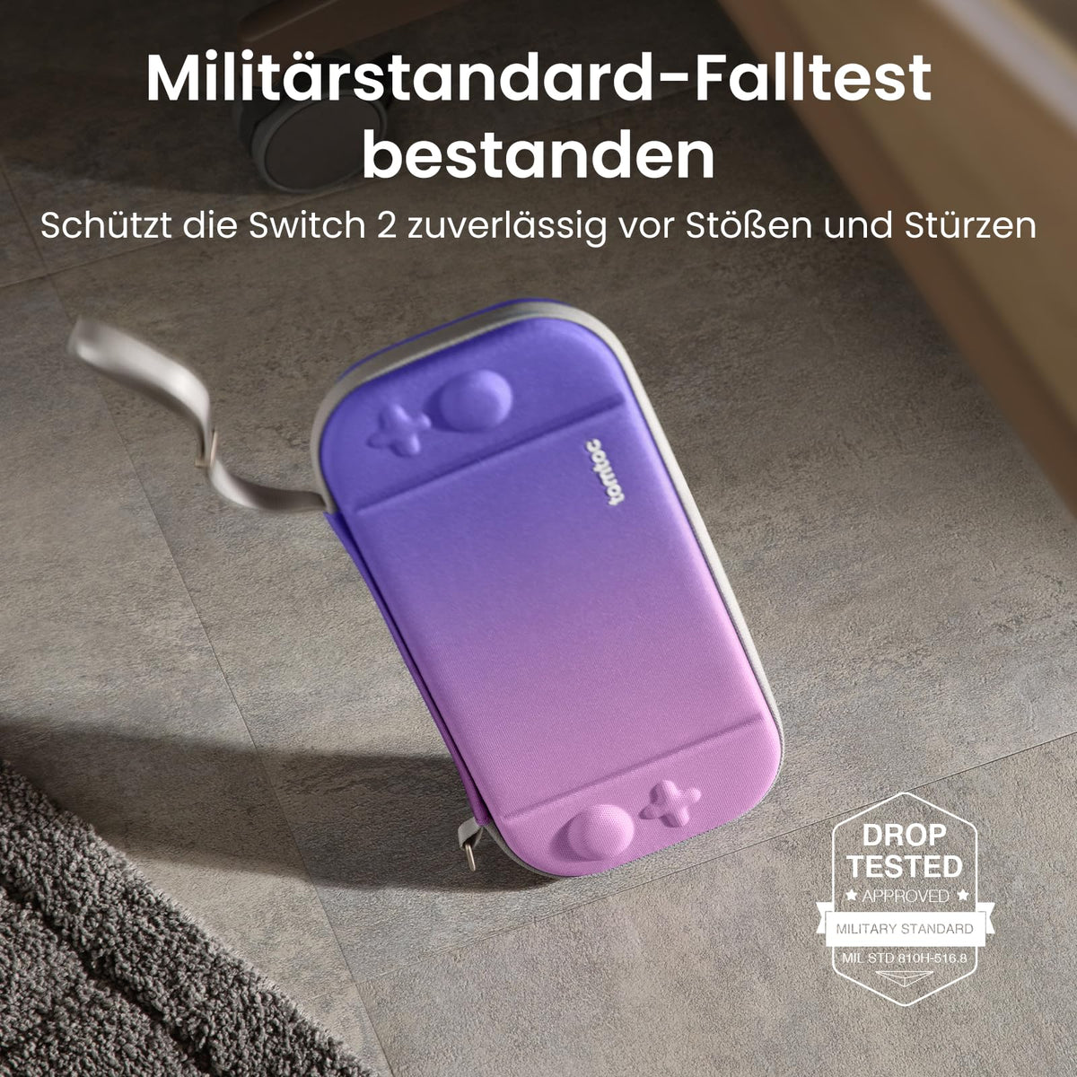 tomtoc Slim Tasche für Nintendo Switch 2, Schutz nach Militärstandard