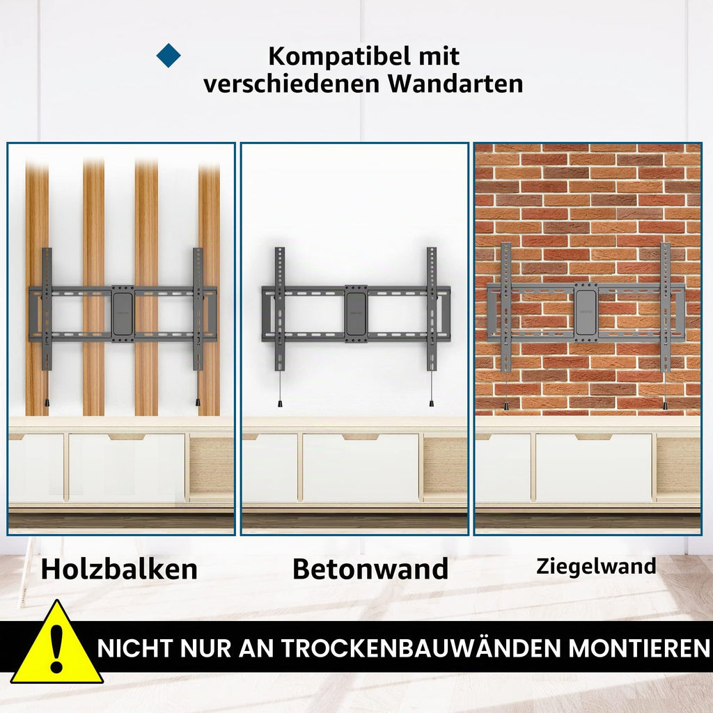 BONTEC TV Wandhalterung 23-70 Zoll Fernseher, vollbeweglich, bis zu 45 kg