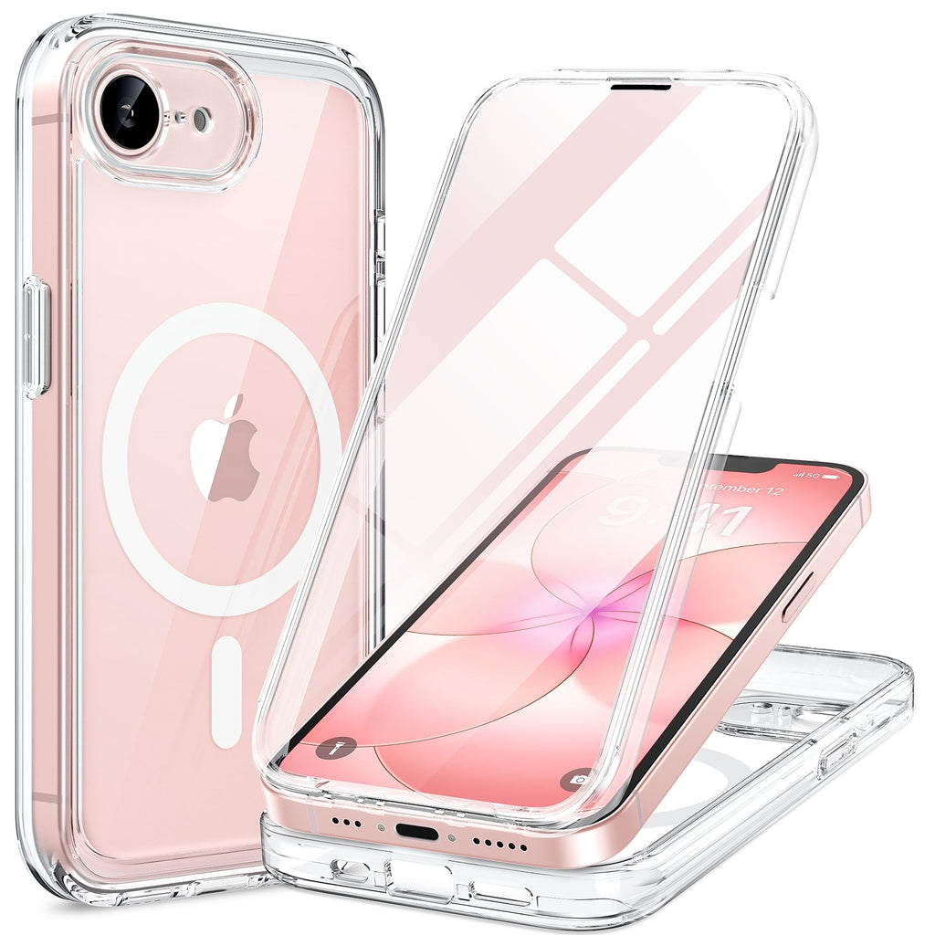 Miracase für iPhone 17 Hülle 6,3 Zoll,360 Grad Komplettschutz,Schwarz