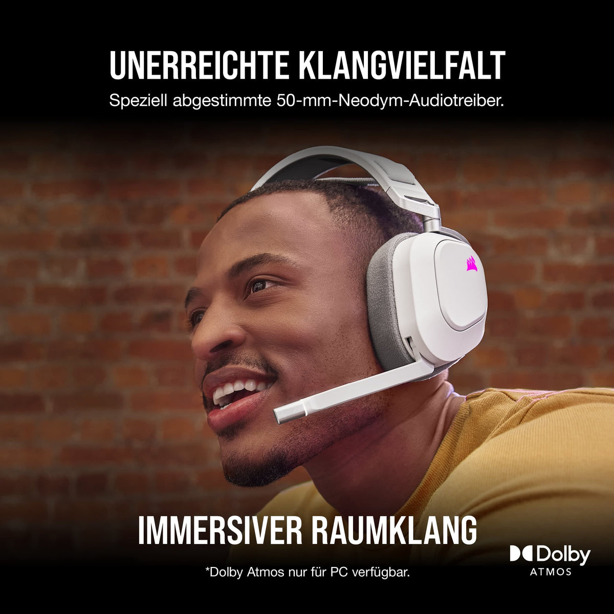 Corsair HS80 MAX Wireless Multiplattform-Gaming-Headset – Stahlgrau