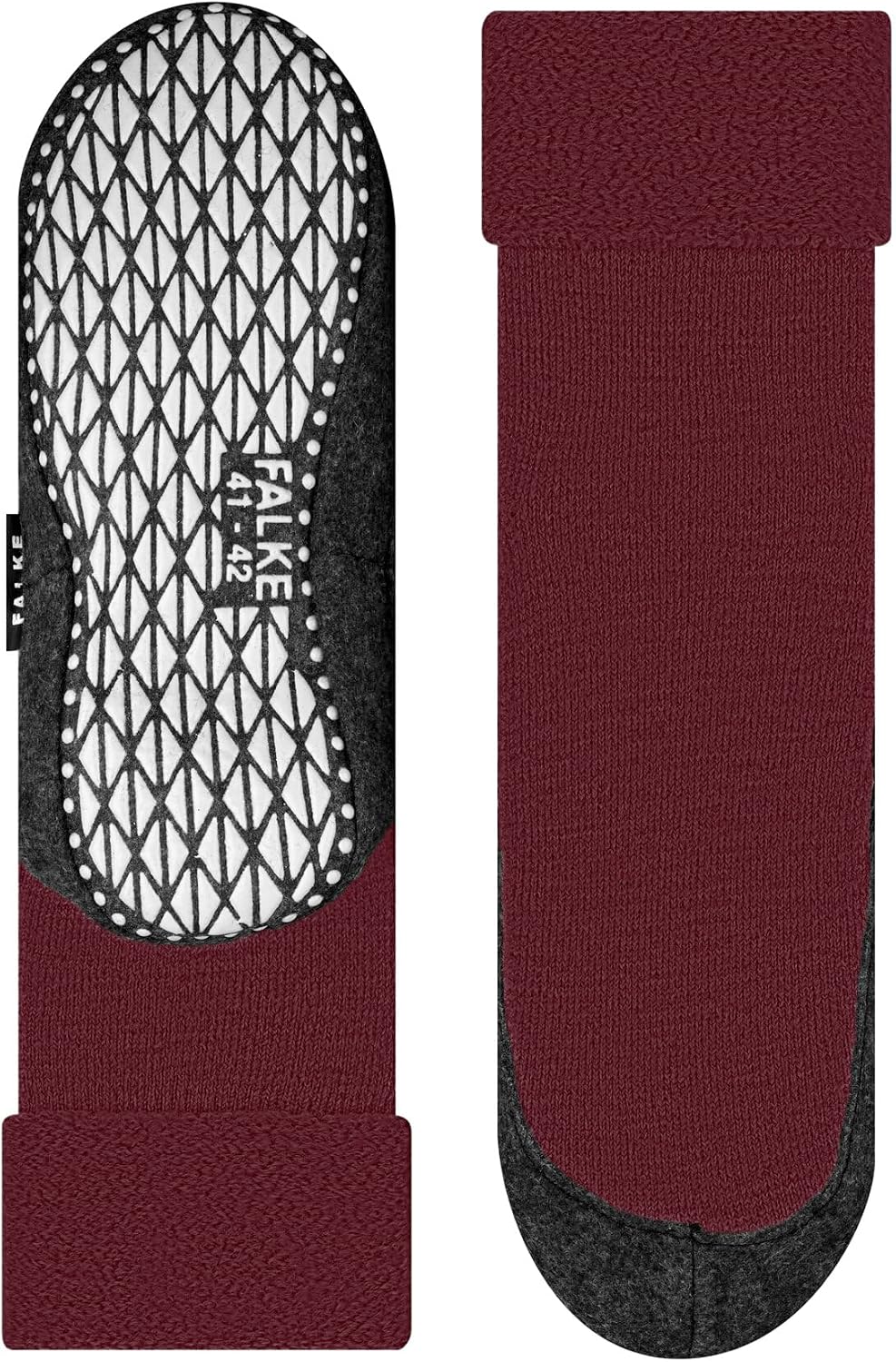 FALKE Herren Cosyshoe Stoppersocken atmungsaktive klimaregulierende geruchshemmende Wolle rutschfeste Noppen auf der Filzsohle komfortabel warm mit Plüsch strapazierfähig 1 Paar