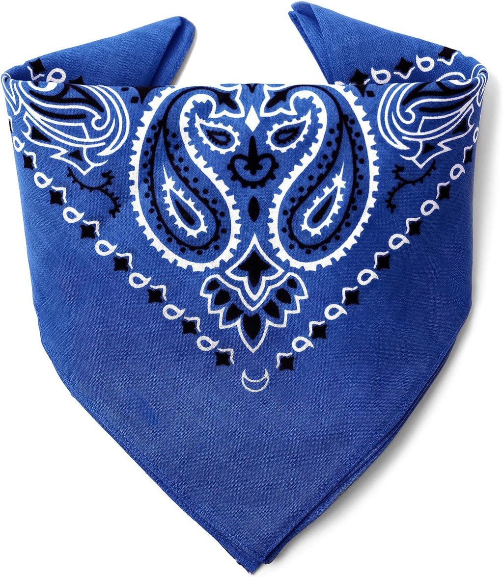 Bandana 100% Coton Qualité Premium - Epaisseur Supérieure - 20 Couleurs Exclusives - Motif Paisley