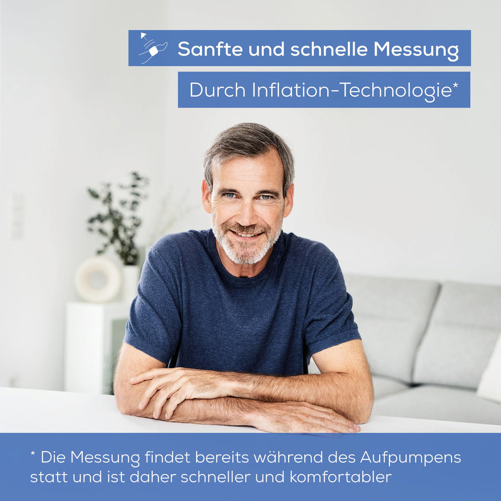 Beurer BM 27 Oberarm-Blutdruckmessgerät mit Manschettensitzkontrolle, klinisch validiert, Manschette für 22-42 cm, Risikoindikator, Arrhythmie-Erkennung, Datenübertragung zu Apple Health und co.
