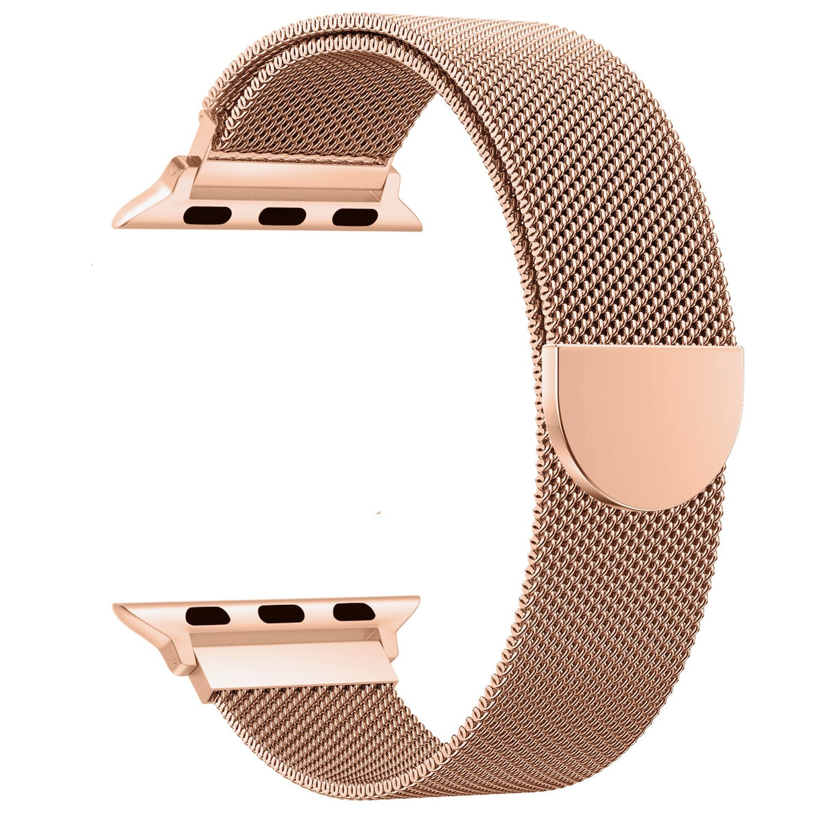 OULUOQI Edelstahl Milanaise Armband für Apple Watch 44mm 46mm 45mm 49mm