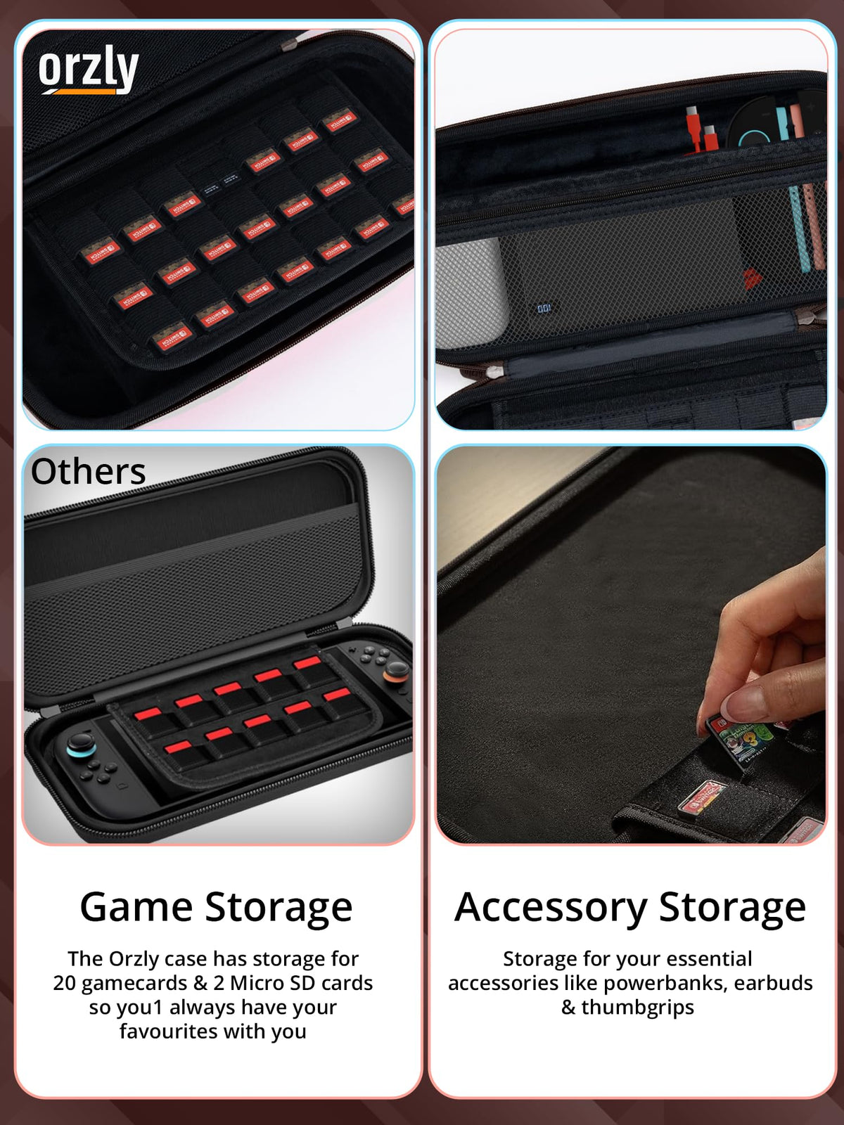 Orzly Tragetasche kompatibel mit Nintendo Switch Lite (2019) – Aufbewahrungstasche - Hartschalen Case/Hülle/Schutzhülle für die Verwendung mit der Nintendo Switch Lite Konsole & Accesoires - ROSA