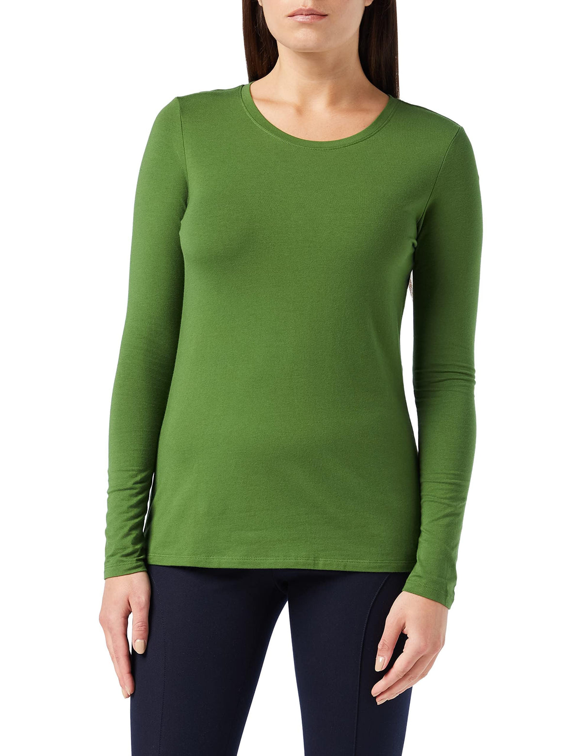 Amazon Essentials Damen Regular-Fit Langarm-T-Shirt Rundhalsausschnitt (In Übergröße Erhältlich)