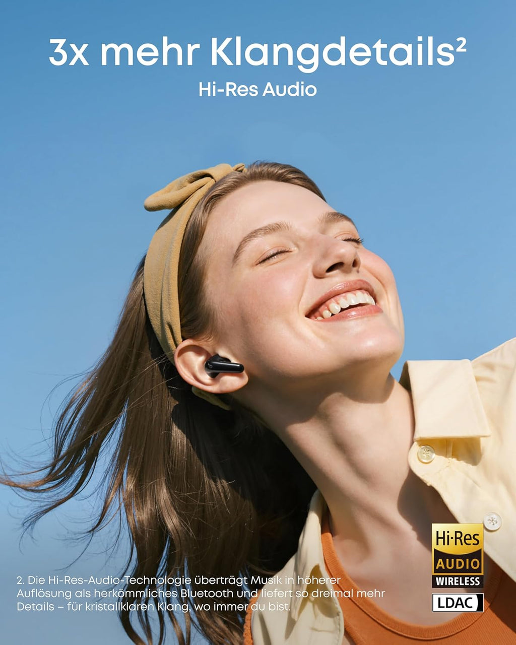 Soundcore by Anker P31i kabellose Bluetooth-Kopfhörer, Hi-Res Sound Schwarz