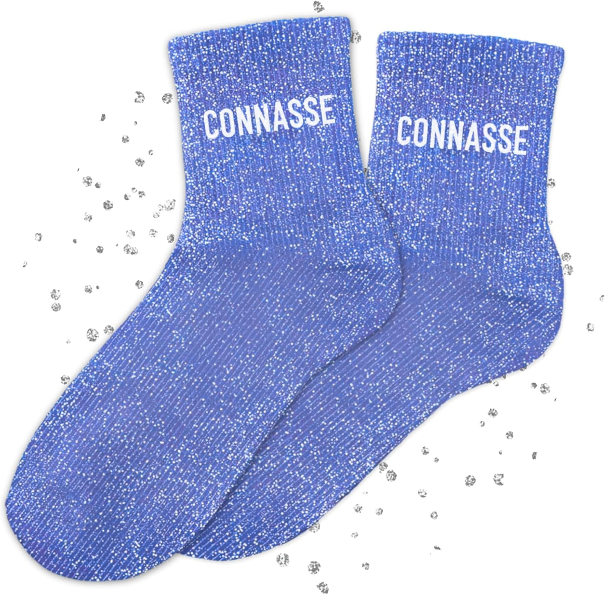 MASSA Chaussettes Paillettes - Taille Unique - Parfaite, Unique, Wesh, Tana, Princesse, Pipelette, Raleuse, Gourmande, Aigrie, Mamounette - Chaussettes à Paillettes