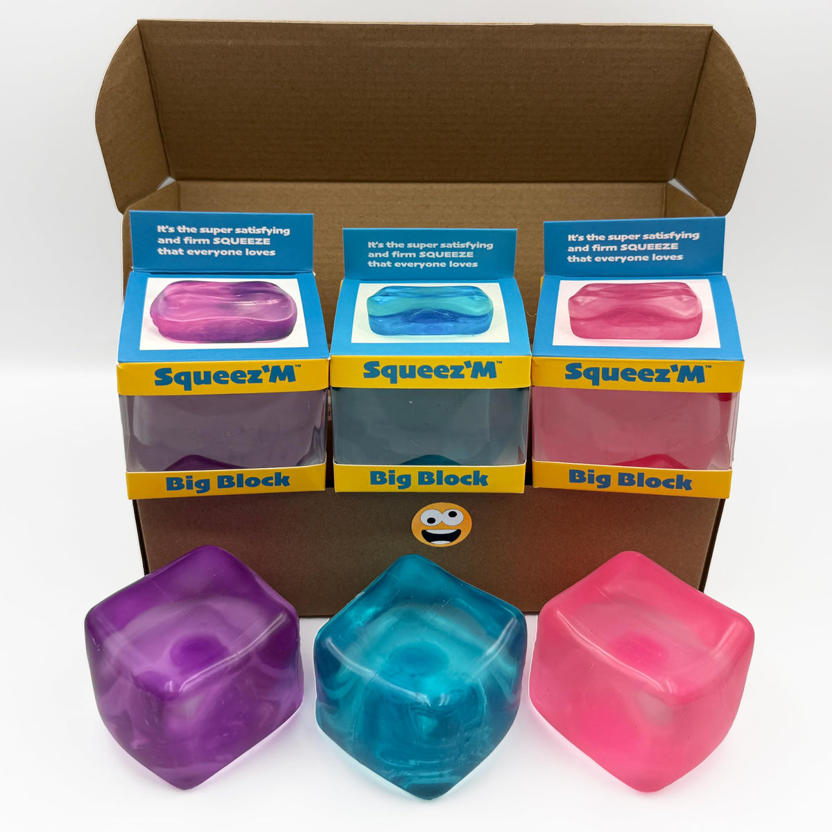 Original BigBlok Premium Stress Cube, Squishy Fidget Toy, Kids & Adults