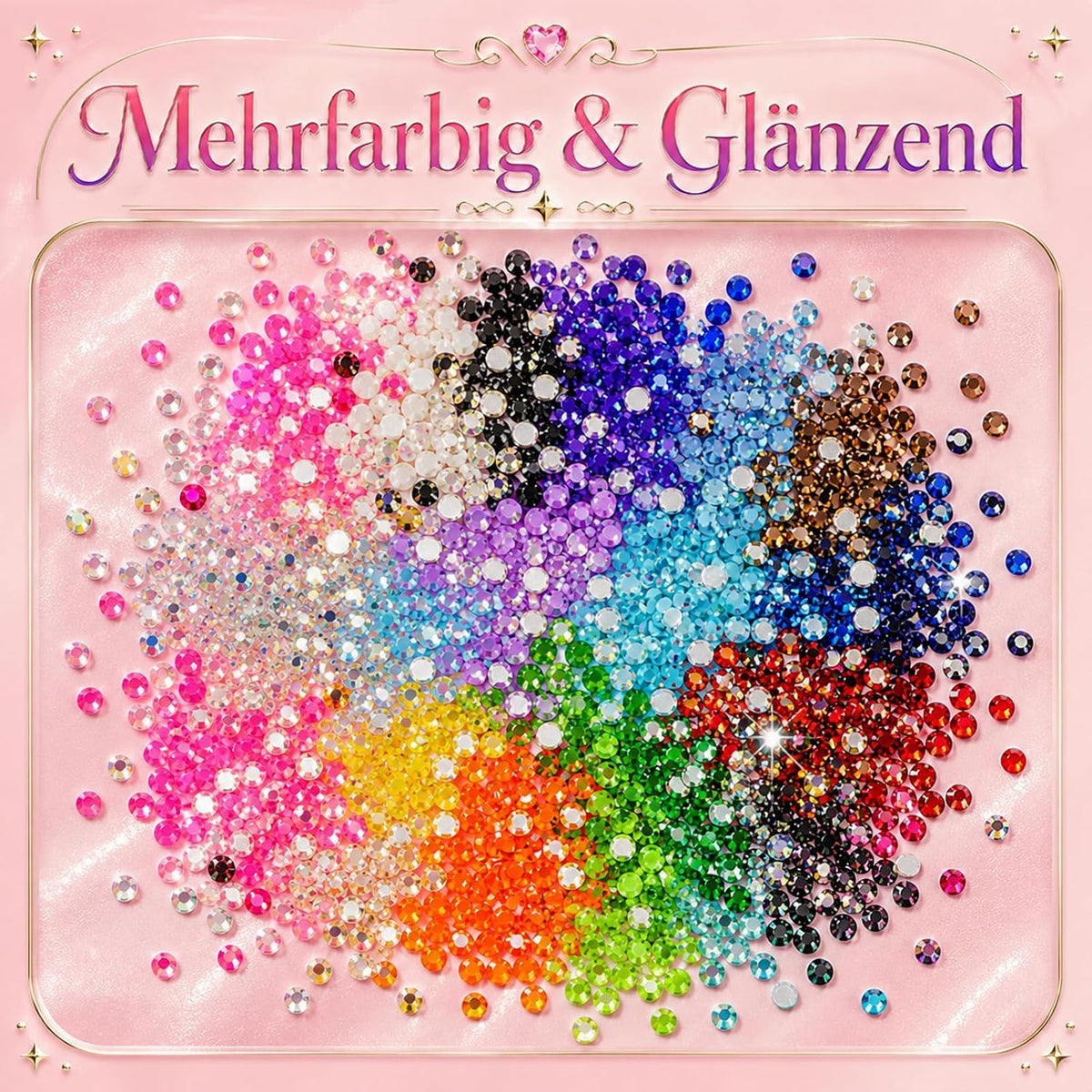 56 Farben Bedazzler Kit, 45.000 Stück 3mm Harz Strasssteine Set