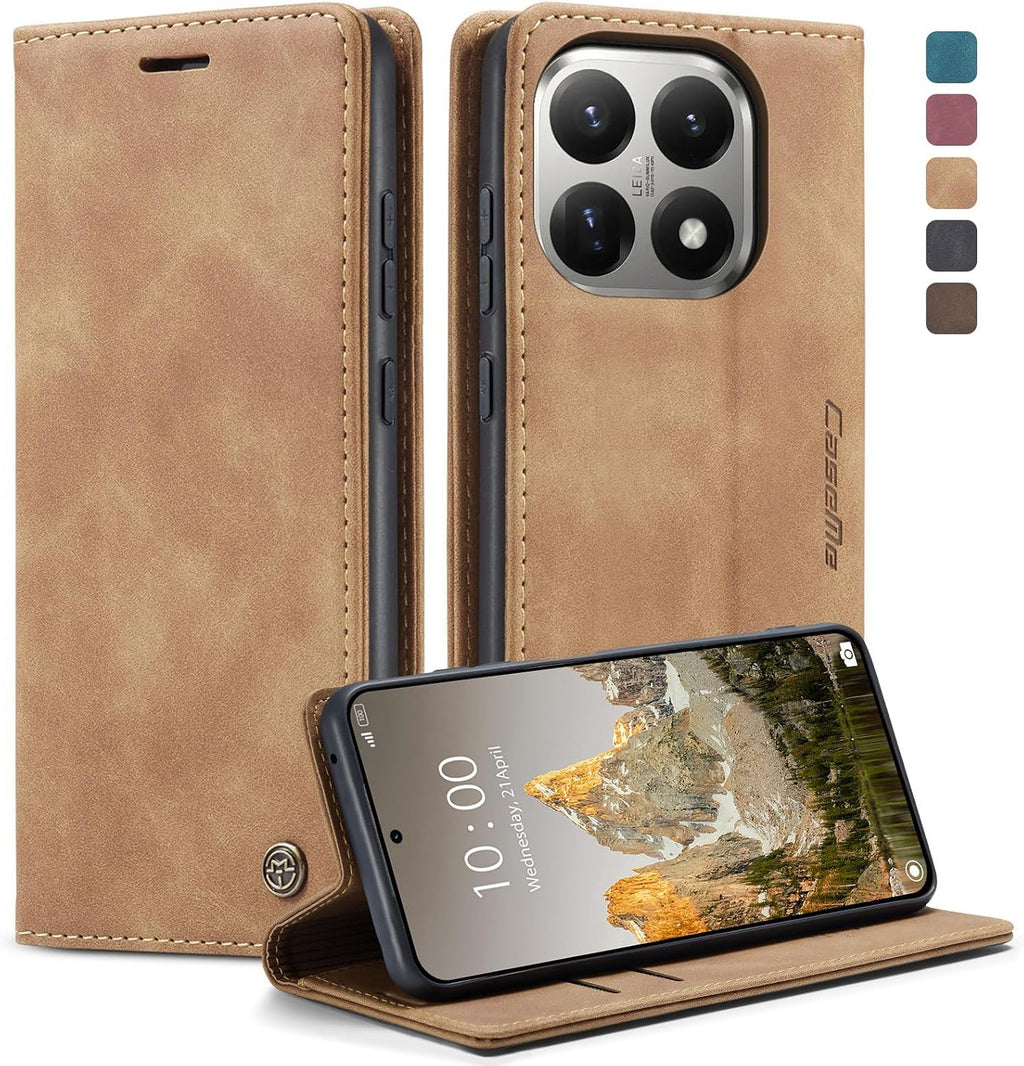 Handyhülle für Honor Magic 6 Pro hülle Premium PU klapphülle RFID Lederhülle Faltbare Schutzhülle Kartenfach Standfunktion Handytasche hülle Honor Magic 6 Pro 5G - Schwarz
