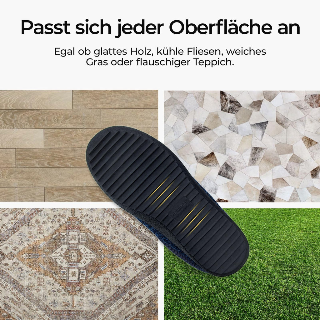 MERRIMAC Herren Hausschuhe Memory-Schaum Rutschfest Bequem