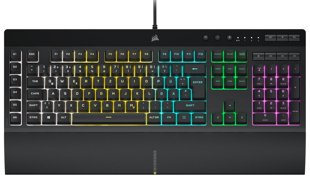Corsair K55 CORE RGB Membran Kabelgebundene Gaming-Tastatur – Schwarz