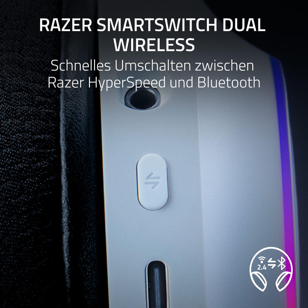 Razer Barracuda X - Kabelloses Multiplattform-Headset für Gaming und Mobile Geräte (SmartSwitch Dual Wireless, Triforce 40mm, Mikrofon mit Nierencharakteristik, 50h Akku, USB-C) Schwarz