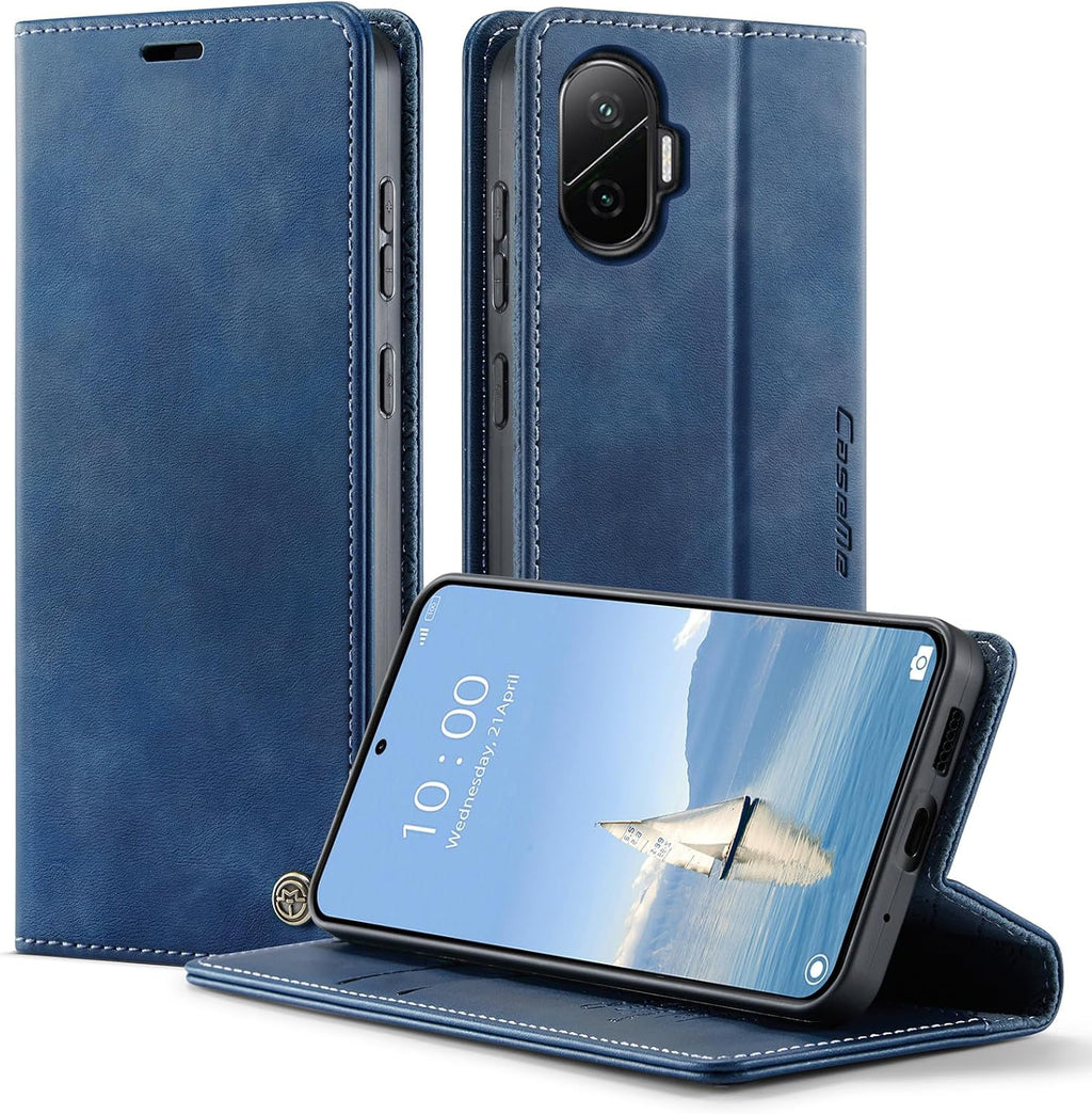 Handyhülle für Honor Magic 6 Pro hülle Premium PU klapphülle RFID Lederhülle Faltbare Schutzhülle Kartenfach Standfunktion Handytasche hülle Honor Magic 6 Pro 5G - Schwarz