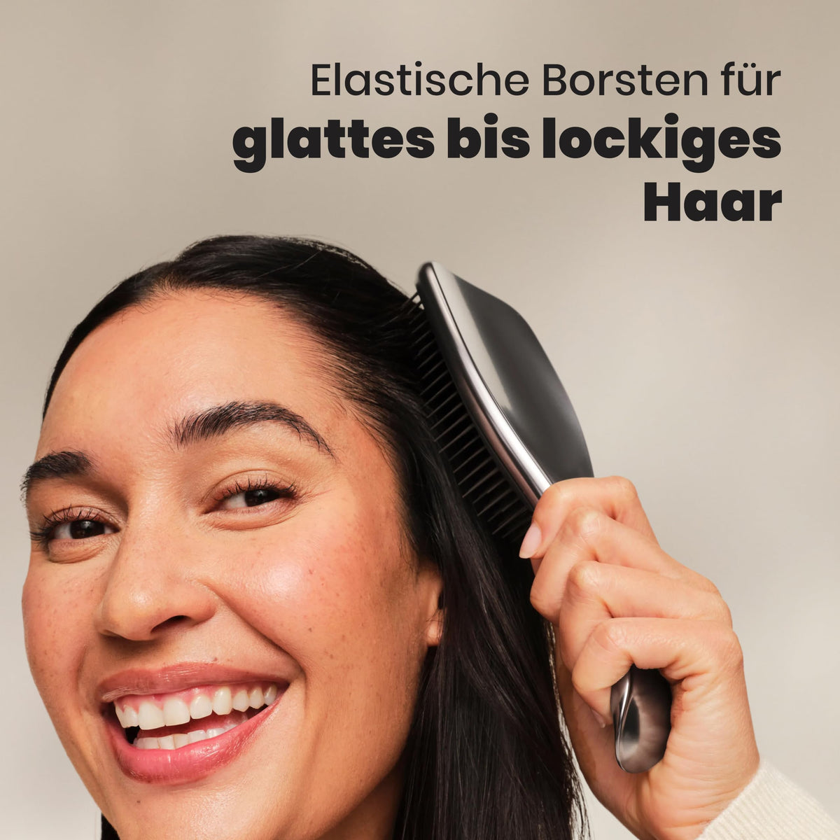 Tangle Teezer Ultimate Detangler Haarbürste – Nasses & Trockenes Haar – Entwirrungsbürste für Alle Haartypen – Zweistufige Borsten Reduzieren Haarbruch & Knoten – Champagner Gold mit Chrom-Finish