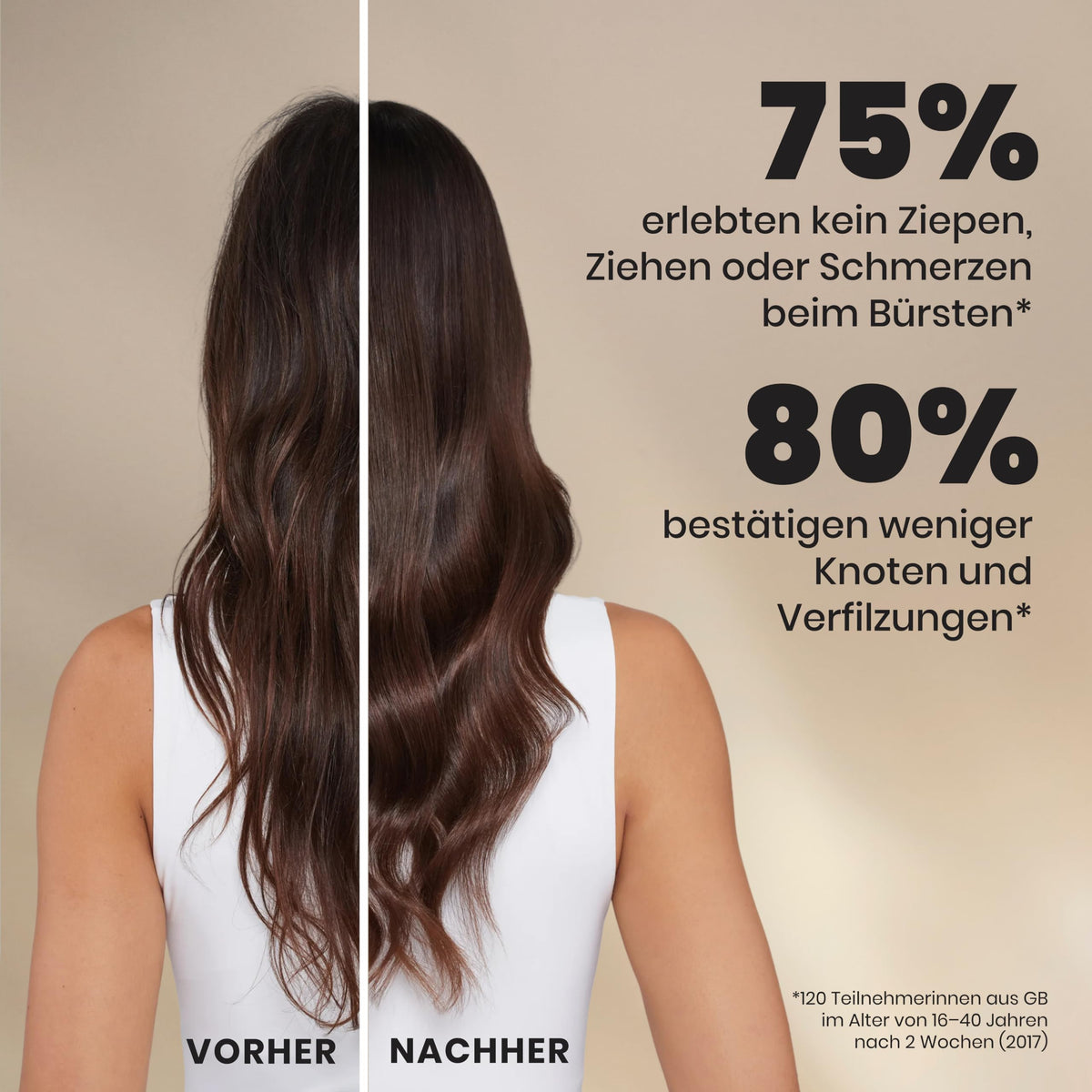 Tangle Teezer Ultimate Detangler Haarbürste – Nasses & Trockenes Haar – Entwirrungsbürste für Alle Haartypen – Zweistufige Borsten Reduzieren Haarbruch & Knoten – Champagner Gold mit Chrom-Finish