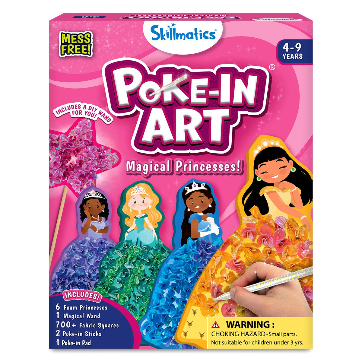 Skillmatics Poke-in Art – Disney Princesses, Wood Craft Kit, Gift for Kids
