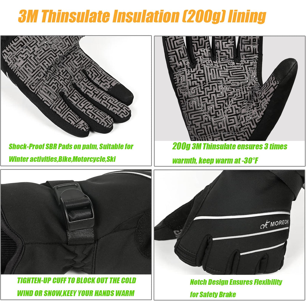 Winterhandschuhe Wasserdicht-30°F 3M Thinsulate Skihandschuhe Warme Touchscreen Handschuhe