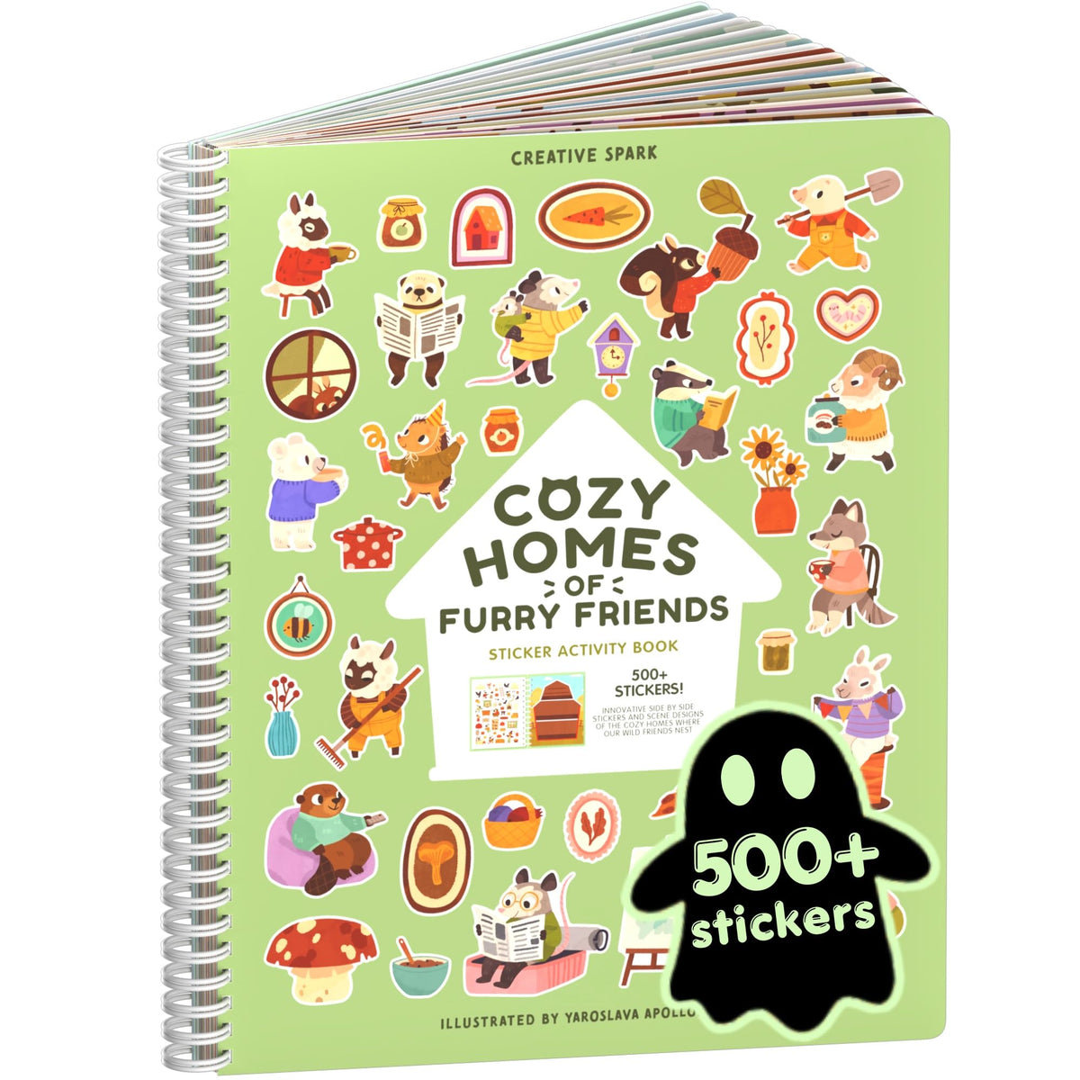 Cupkin Animal Habitats Sticker Book | 12 Coloring & Activity, 500+ Stickers