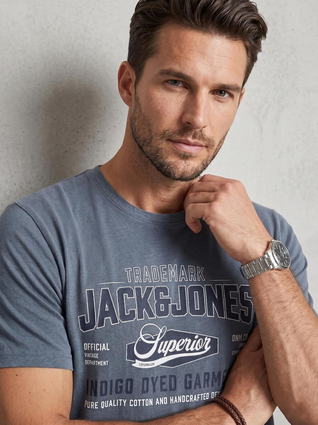 JACK & JONES Herren T-Shirt 3er Pack – Baumwolle, Rundhals, Kurzarm, mit Print – Bequeme Freizeitshirts im modernen Design