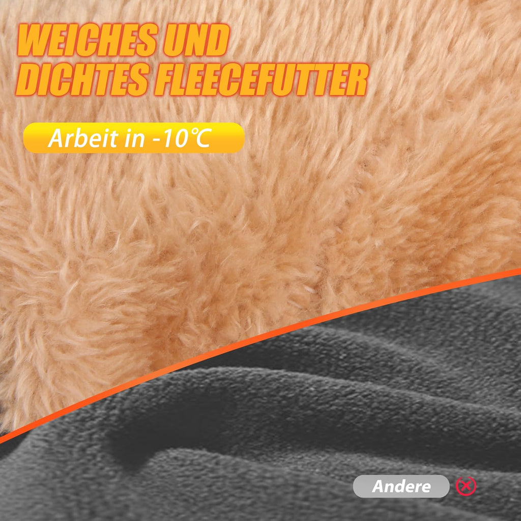 ihuan Thermo Fahrradhandschuhe für Damen und Herren – Warme Winter- und Schneehandschuhe, touchscreen-kompatibel, wasserdicht, winddicht und rutschfest, Sporthandschuhe zum Radfahren, Laufen, Skifahren und Wandern