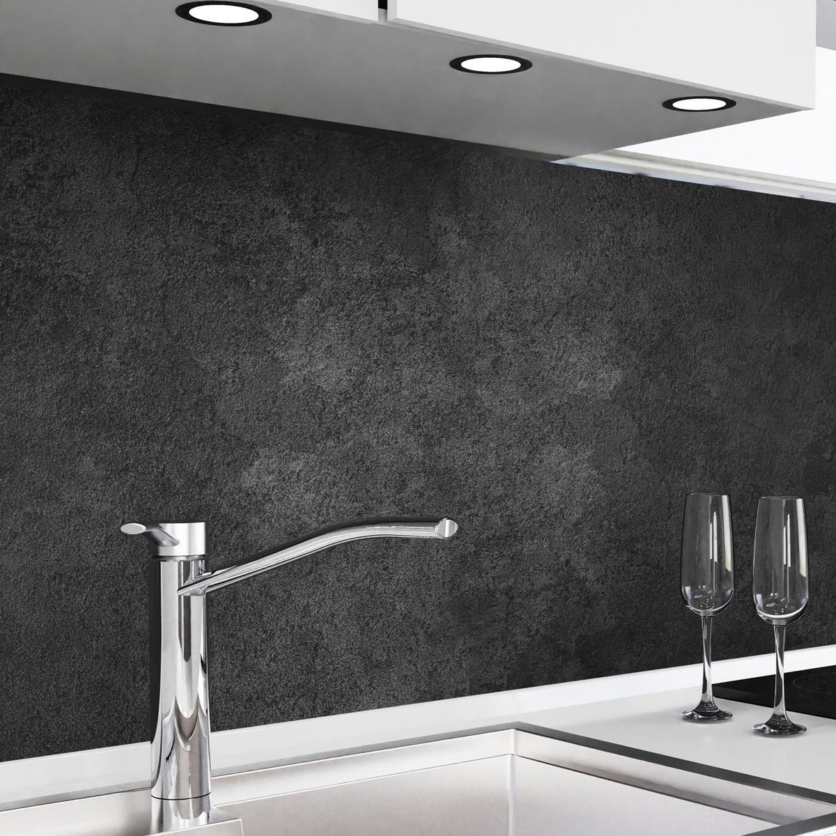danario Küchenrückwand selbstklebend - Spritzschutz Folie Küche - Matt