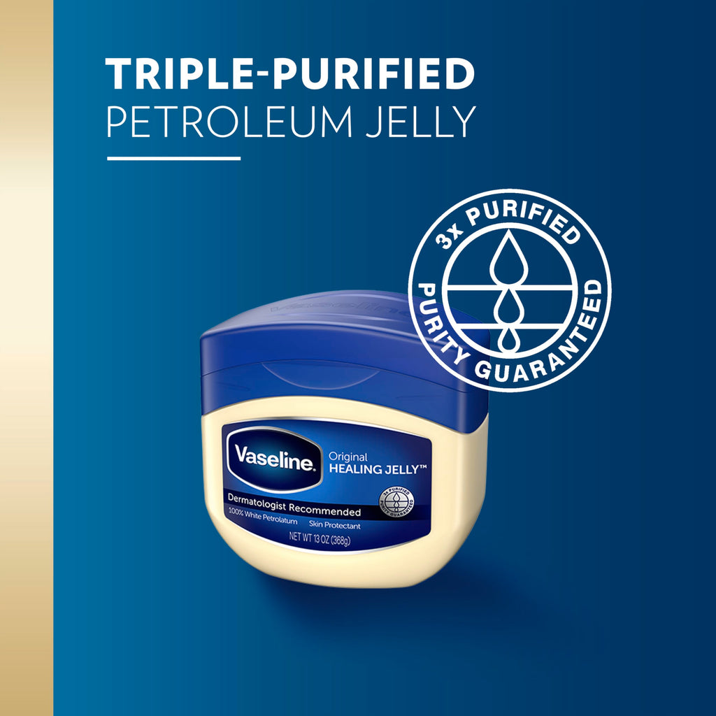 Vaseline Original Petroleum Jelly Moisturruiser Hautpflege für rissige, trockene Haut und Ekzemlinderung 6 x 250 ml