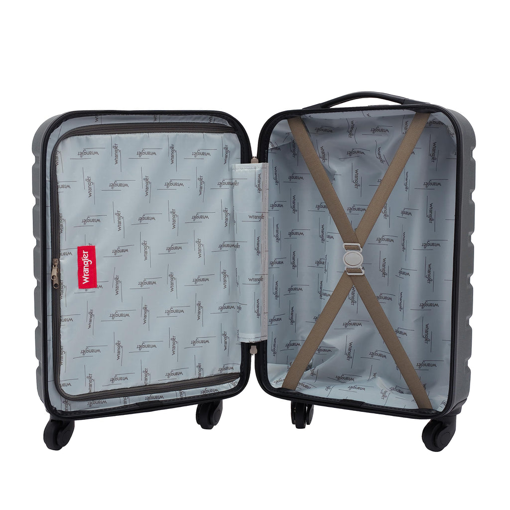 Wrangler 22" Hardside Spinner Carry-On Luggage, Charcoal