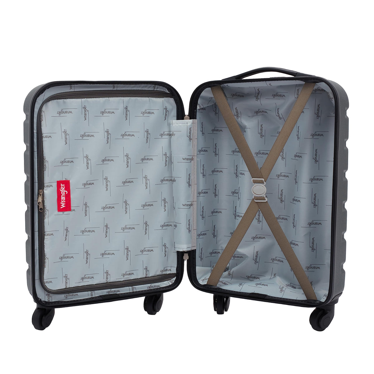 Wrangler 22" Hardside Spinner Carry-On Luggage, Charcoal