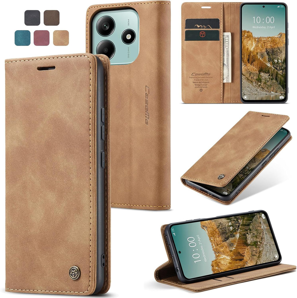 Handyhülle für Honor Magic 6 Pro hülle Premium PU klapphülle RFID Lederhülle Faltbare Schutzhülle Kartenfach Standfunktion Handytasche hülle Honor Magic 6 Pro 5G - Schwarz